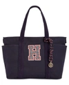 TOMMY HILFIGER EXTRA-LARGE DARIANA COLLEGIATE H TOTE
