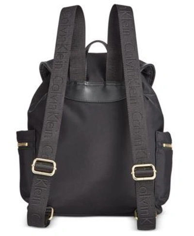 Shop Calvin Klein Double Buckle Backpack In Navy