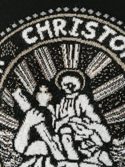Shop Christopher Kane Saint Christopher Sweater In Black