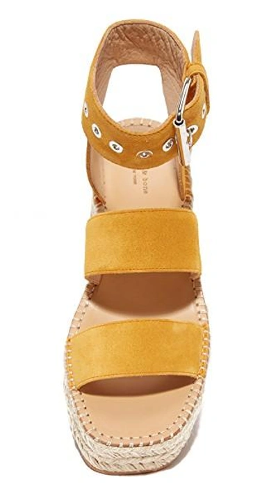 Shop Rag & Bone Tara Platform Sandals In Marigold