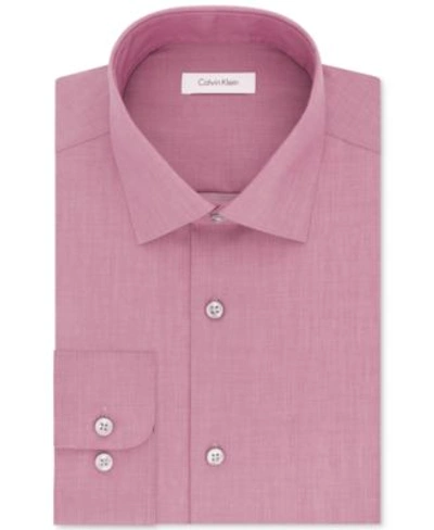 Shop Calvin Klein Steel Men&#039;s Slim-fit Non-iron Performance Solid Dress Shirt In Primrose