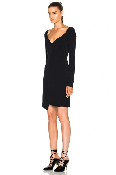 Shop Givenchy Long Sleeve Mini Dress In Black