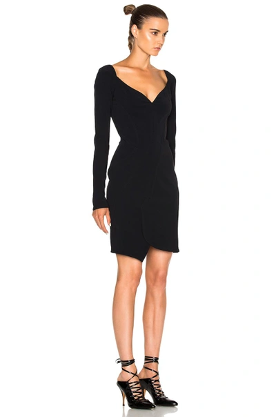 Shop Givenchy Long Sleeve Mini Dress In Black