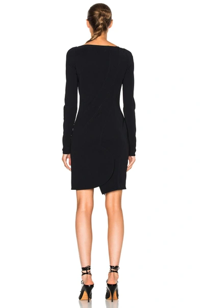 Shop Givenchy Long Sleeve Mini Dress In Black