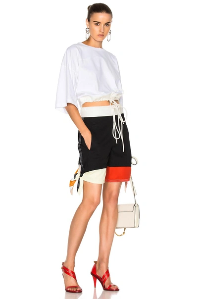 Shop Chloé Jersey Crop Top In White