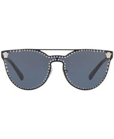 Shop Versace Sunglasses, Ve2177 In Black Matte/grey