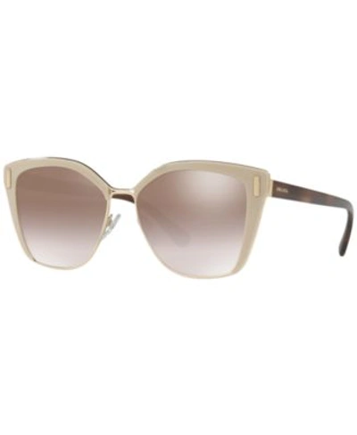 Prada Square Mirrored Acetate Sunglasses In Brown
