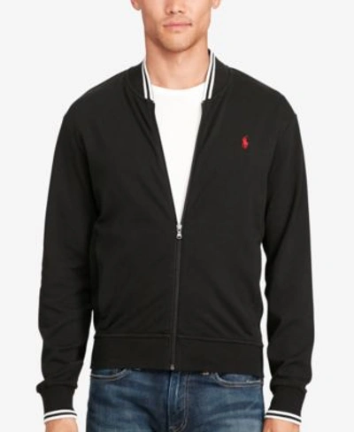 Shop Polo Ralph Lauren Men's Cotton Bomber Jacket In Polo Black