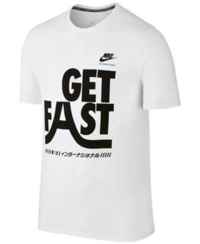 Shop Nike Men's International Graphic Cotton T-shirt In White