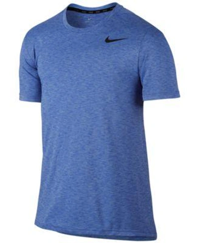 Shop Nike Men's Breathe Hyper Dry Training Top In Polar Blue