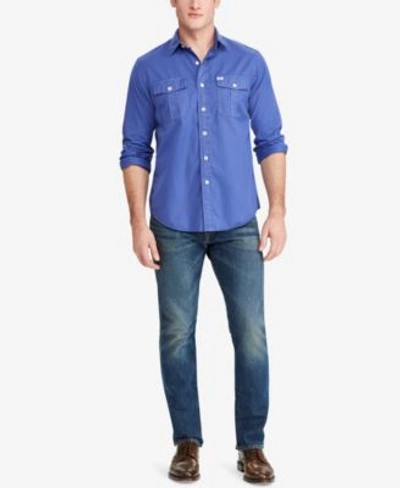 Polo Ralph Lauren Men's Beach Twill Shirt In Charter Navy