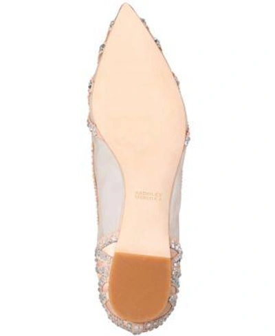 Shop Badgley Mischka Gigi Pointed-toe Evening Flats Women's Shoes In Ivory