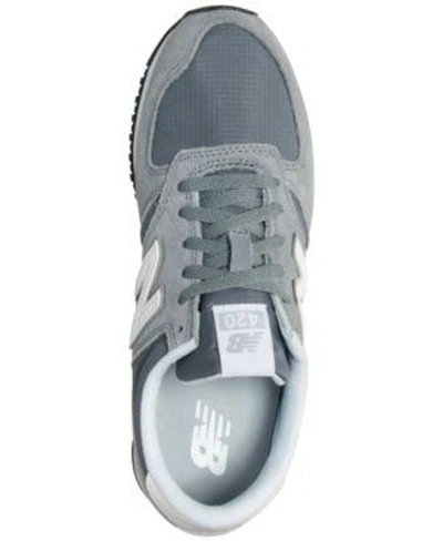 Shop New Balance Women's 420 Core Casual Sneakers From Finish Line In Gunmetal/white/silver Min
