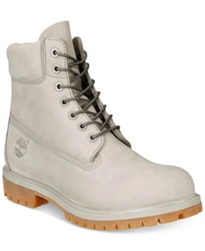 Shop Timberland Men&#039;s Icon 6&#034; Premium Boots In Flint Gray