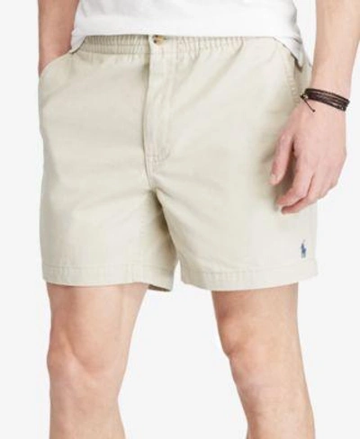 Shop Polo Ralph Lauren Men's 6" Classic-fit Drawstring Shorts In Classic Stone