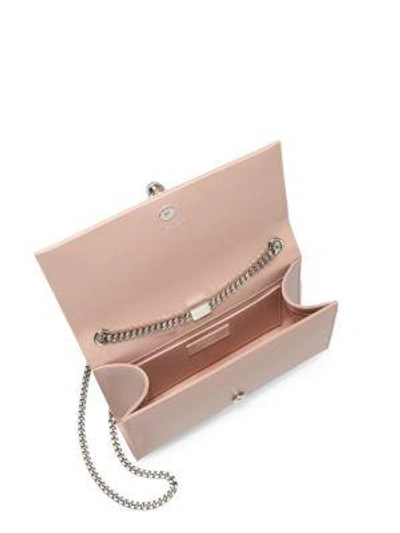 Shop Saint Laurent Medium Kate Monogram Leather Tassel Chain Shoulder Bag In Pale Rose