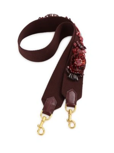 Anya Hindmarch Build A Bag Embellished Leather Shoulder Strap - Red In  Burgundy | ModeSens