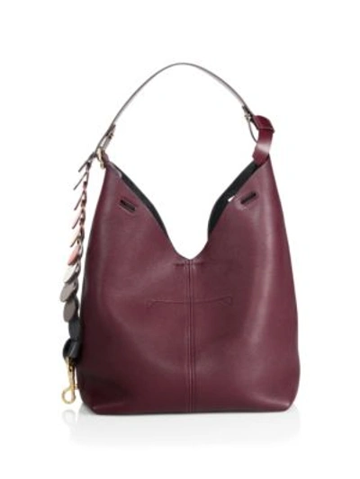 Anya Hindmarch The Bucket Small Circle Hobo Bag In Claret