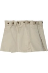 Y/PROJECT Gathered cotton-twill mini skirt