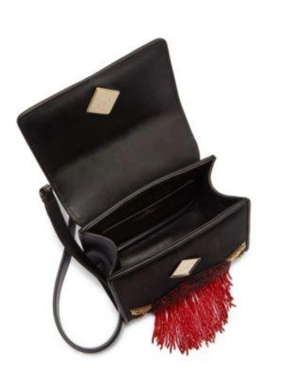 Shop Les Petits Joueurs Leather Crossbody Bag In Black-red