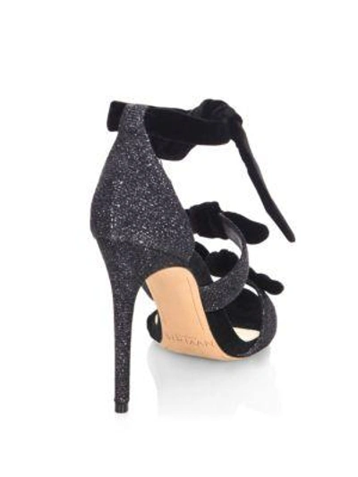 Shop Alexandre Birman Mary Bow Tie Sandals In Black