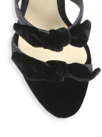 Shop Alexandre Birman Mary Bow Tie Sandals In Black