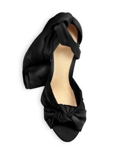 Shop Alexandre Birman Katherine Silk Ankle-wrap Sandals In Black