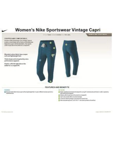 Nike Women's Gym Vintage Jogger Capris, Grey
