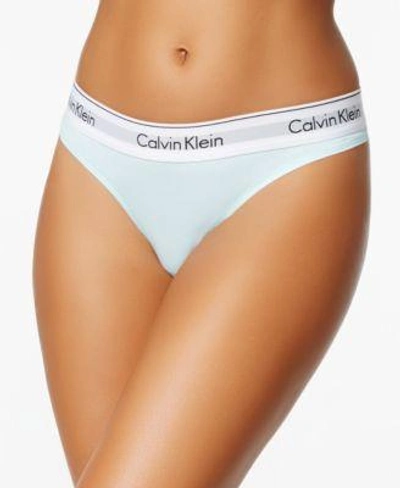 Shop Calvin Klein Modern Cotton Thong F3786 In Salt Lake