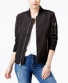 LEVI'S WOMEN'S LIGHTWEIGHT ZIP-DETAIL BOMBER JACKET