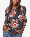 FREE PEOPLE Free People Go On Get Floral-Print Sweater