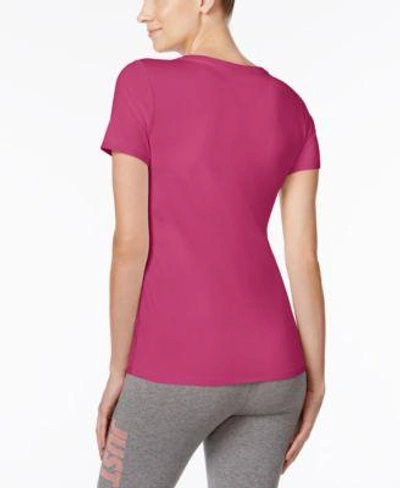 Shop Nike Dry Legend Scoop Neck Training Top In Vivid Pink