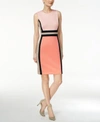 CALVIN KLEIN Calvin Klein Colorblocked Sheath Dress