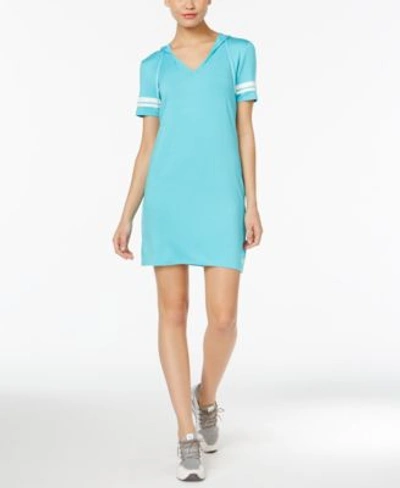 Michael Kors Michael  Hooded Shirtdress In Turquoise, A Macy's Exclusive Color