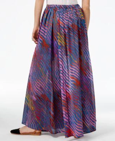 Shop Free People True To You Printed Maxi Skirt In Navy