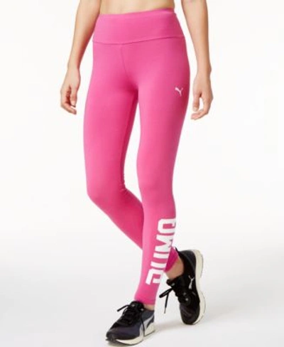 Puma Style Swagger Leggings  In Rose Violet