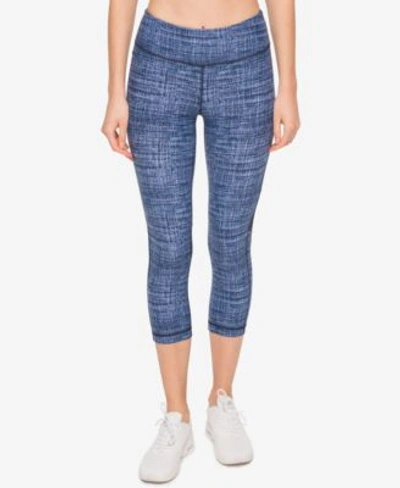 Tommy Hilfiger Sport Cropped Illusion-detail Leggings, A Macy&#039;s Exclusive  In Blue Combo