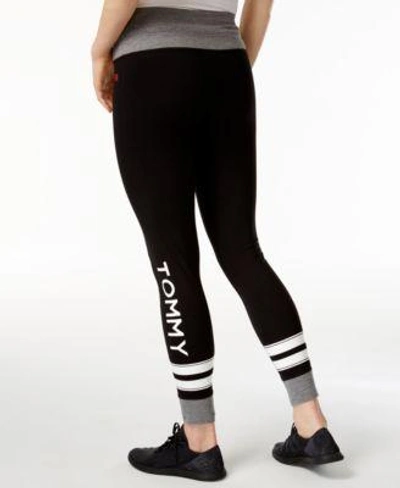 Shop Tommy Hilfiger Sport Logo Leggings, A Macy's Exclusive In Black