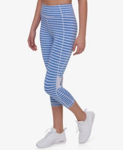 Tommy Hilfiger Striped Capri Leggings, Only At Macy&#039;s In Lapis Combo