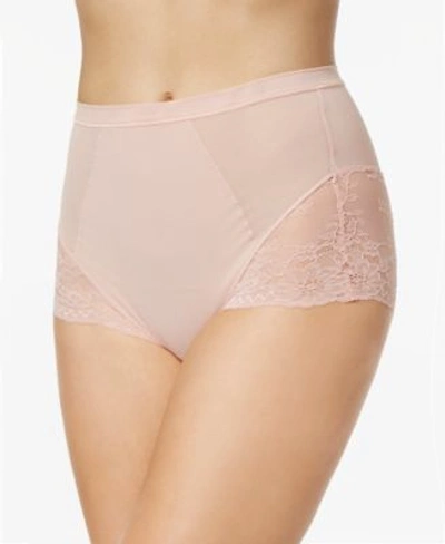 Shop Spanx Light-control Sheer Lace Brief 10123r In Vintage Rose