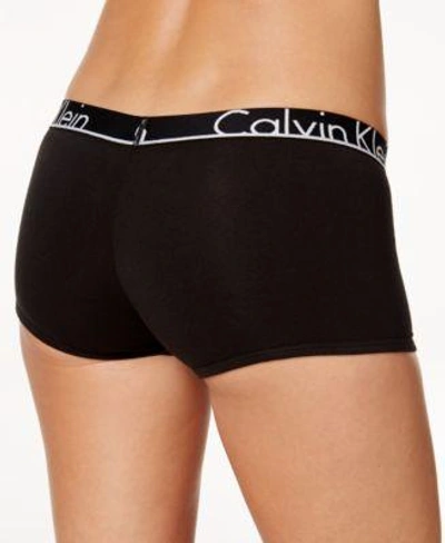 Shop Calvin Klein Id Cotton Boyshort Qf1761 In Black