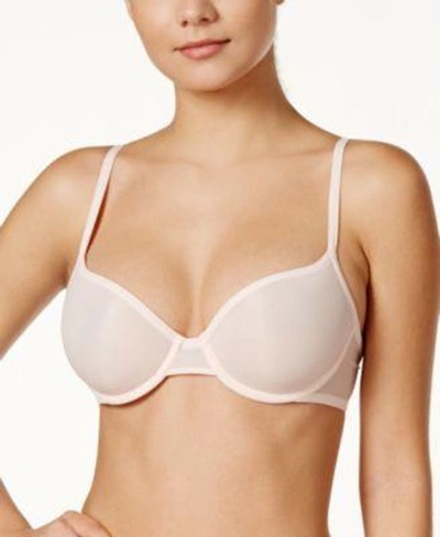 Shop Calvin Klein Sheer Marquisette Lightly-lined Demi Bra Qf1839 In Nymph's Thigh