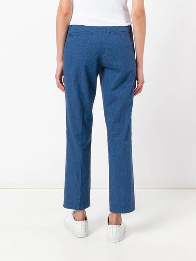 Shop Julien David Regular Elasticated Trousers In Blue