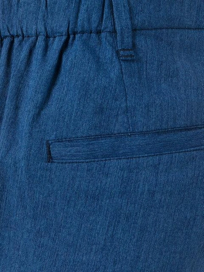 Shop Julien David Regular Elasticated Trousers In Blue