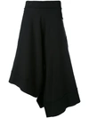 Y'S asymmetric cropped trousers,DRYCLEANONLY