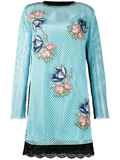 Shop House Of Holland Embroidered Mesh Dress