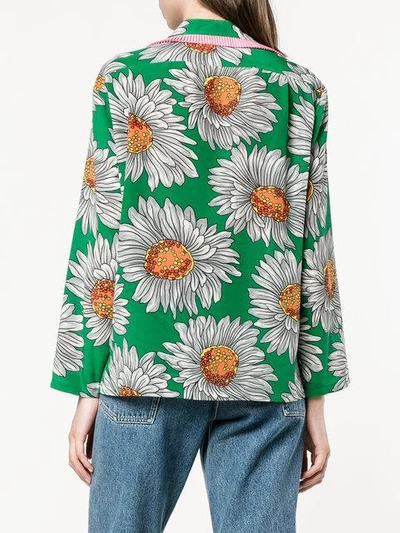 Shop Gucci Floral Print Pyjama Top