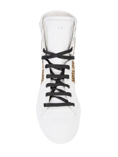 Shop Amiri Leopard Sunset High-top Sneakers In White