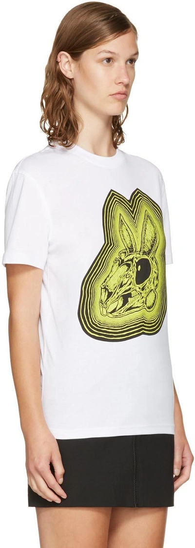 Mcq By Alexander Mcqueen White 'bunny Be Here Now' T-shirt In Optic White  Lime | ModeSens