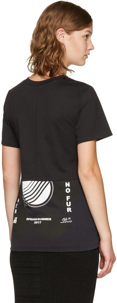 Shop Stella Mccartney Black Laurel T-shirt